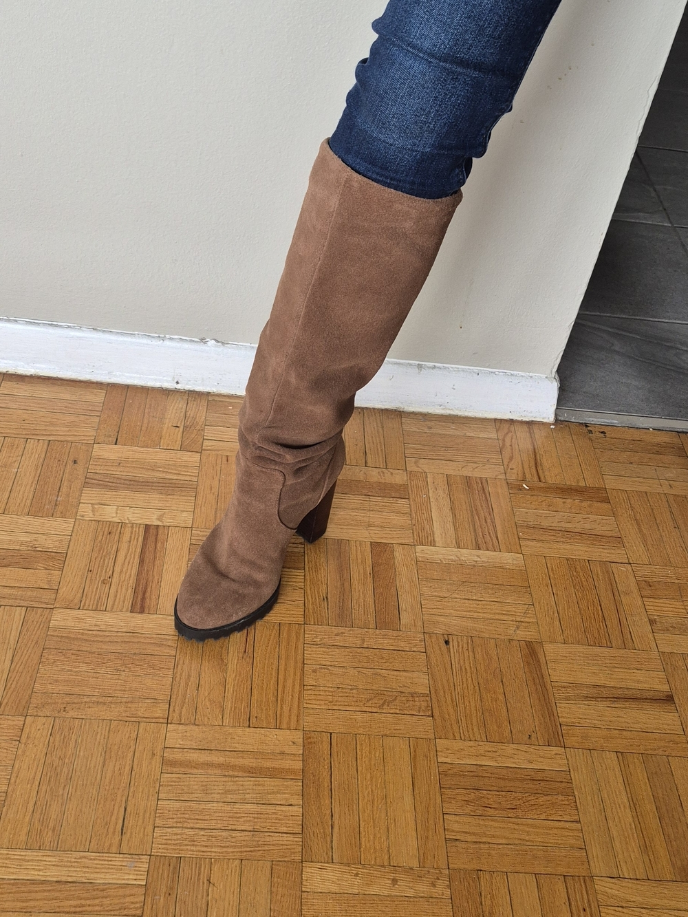Aldo Tall Slouch Suede Knee Boots in Brown - Picture 3 of 6
